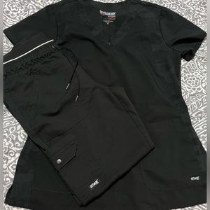 Black grey’s anatomy scrub set Size Medium